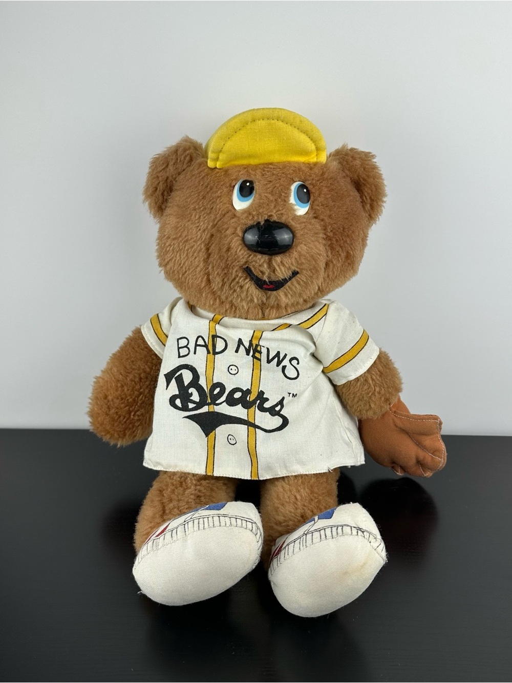 Vintage Knickerbocker Bad News Bears 15” Teddy Bear Plush Stuffed Animal